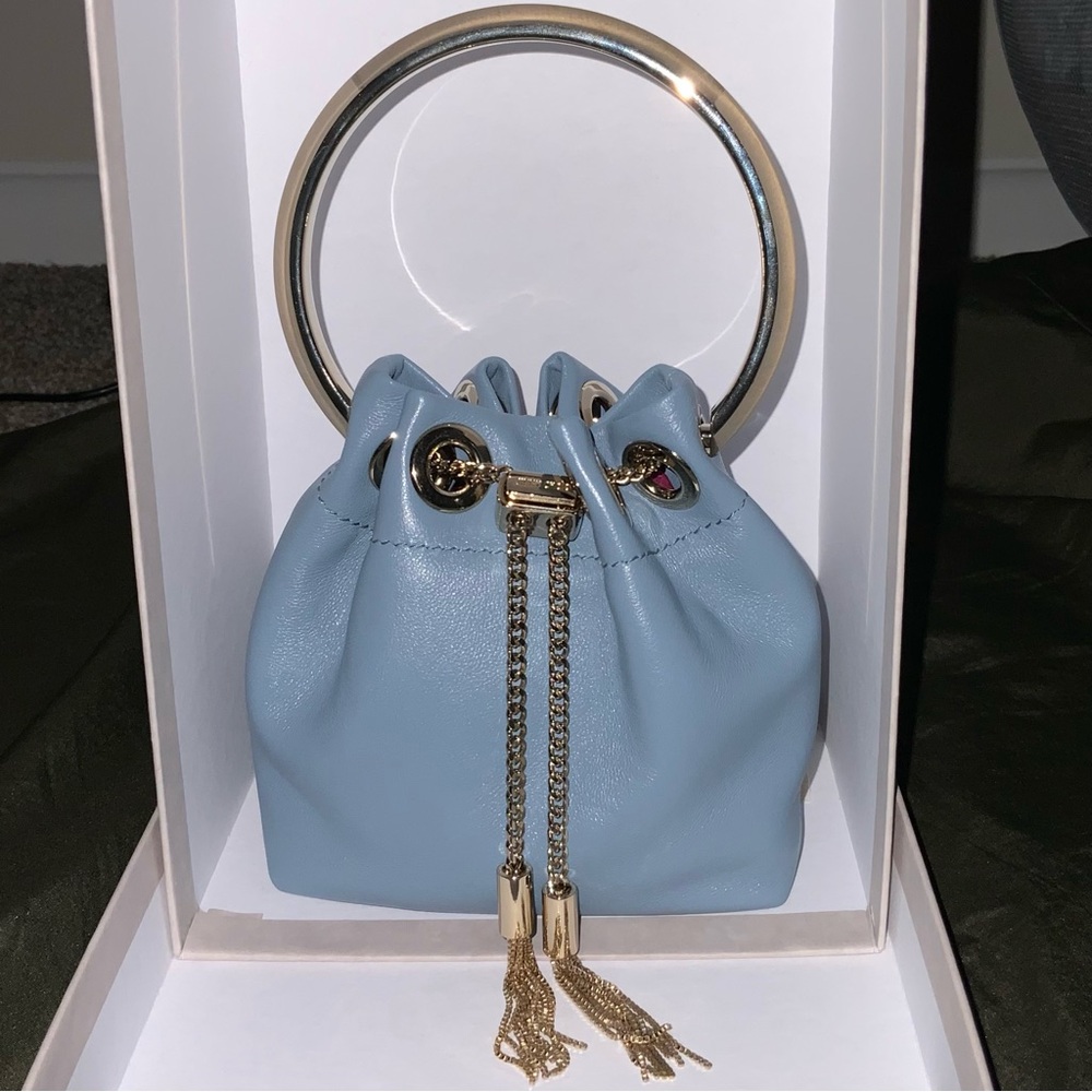 Jimmy Choo Bon Bon Micro Bucket Bag with box and dust bag